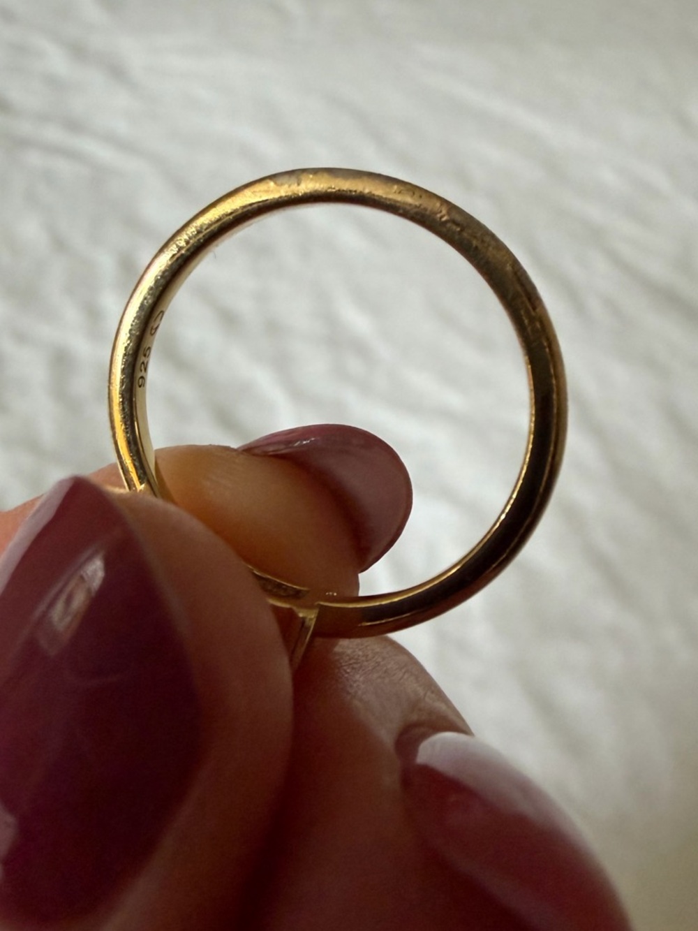 Aurate birthstone Baguette Ring - aquamarine/March, size 7, gold vermeil - Picture 7 of 8